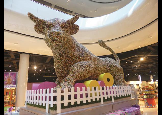 Selfridges’ jelly bean bull